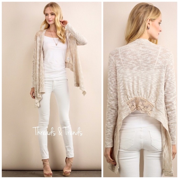 Threads & Trends Sweaters - Cozy Lace Cardigan Sweater