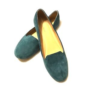 Turquoise suede Nine West flats