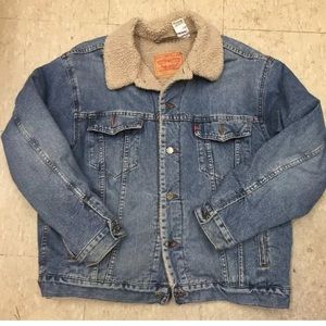 Men's Levi's Strauss Sherpa Lined Denim Jacket LG