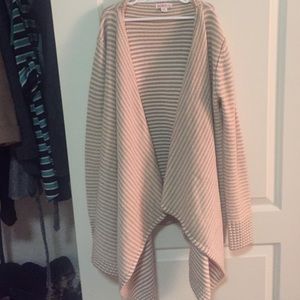 Gold and white stripe sweater