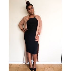 Black Slinky Midi Dress