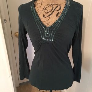 Beautiful sequin v-neck