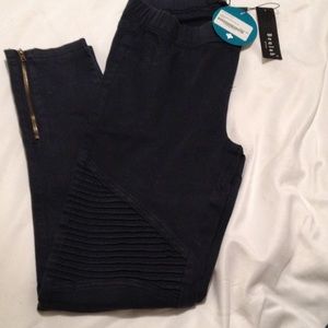 Midnight blue "Moto" legging