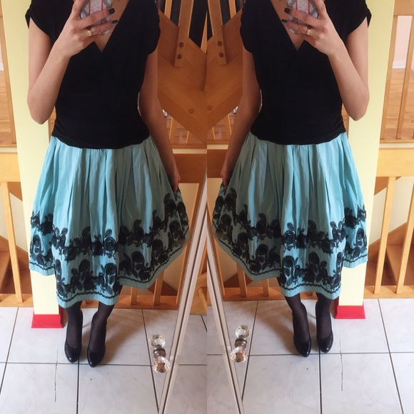 NWT BLUE BLACK STRETCH DRESS - Picture 2 of 4