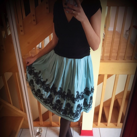 NWT BLUE BLACK STRETCH DRESS - Picture 3 of 4