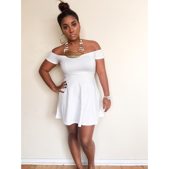 Off the Shoulder Skater Dress