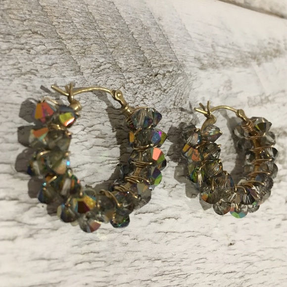Liane by Design Swarovski Crystal hoop earrings