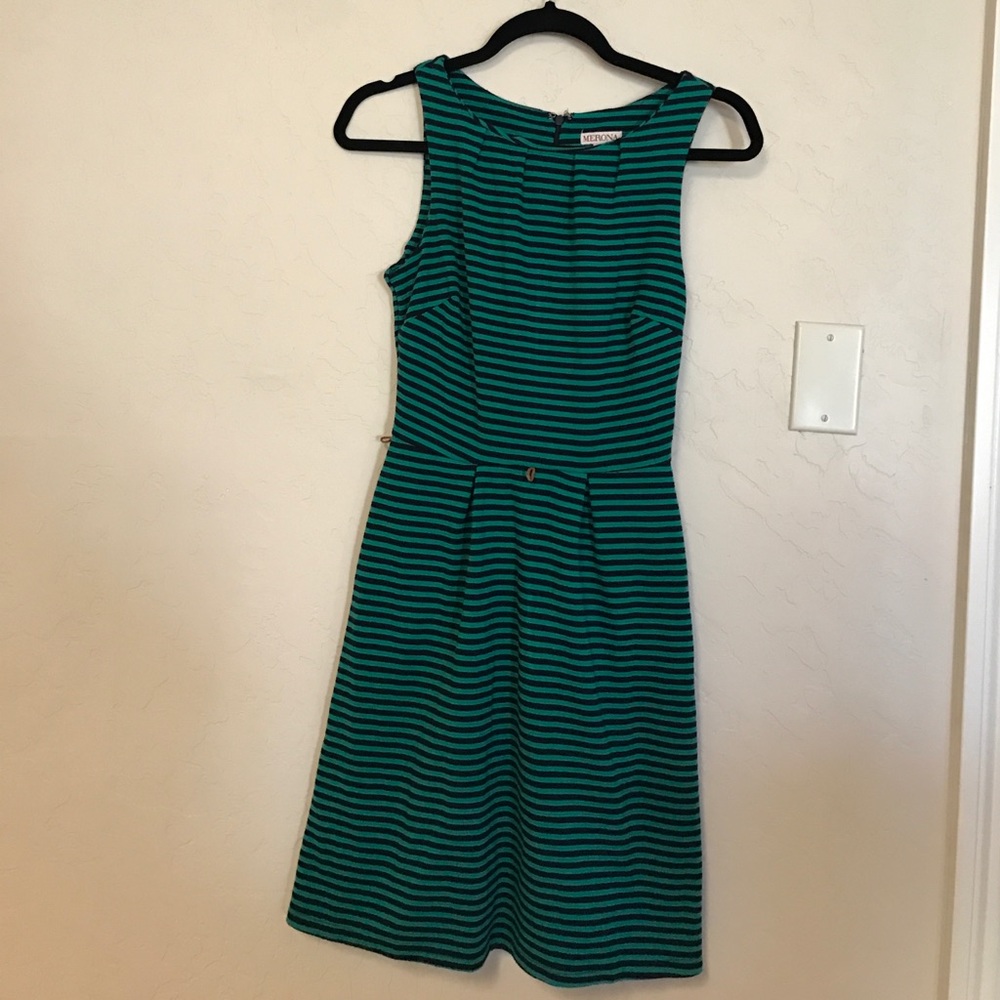 Green and Blue stripped dress with Pockets. 💚💙
