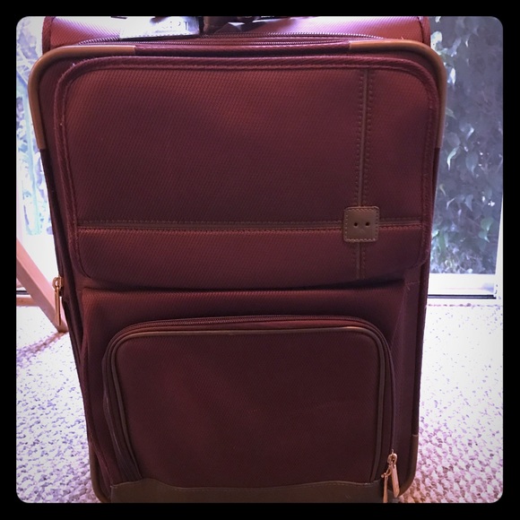 DVF Carry on suitcase, burgundy and gold