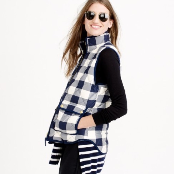J.Crew Excursion quilted vest in buffalo check - Picture 3 of 4