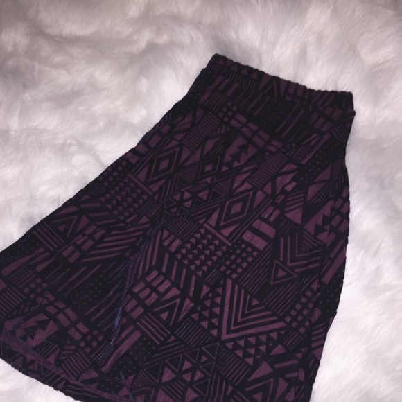 Velvet skater skirt