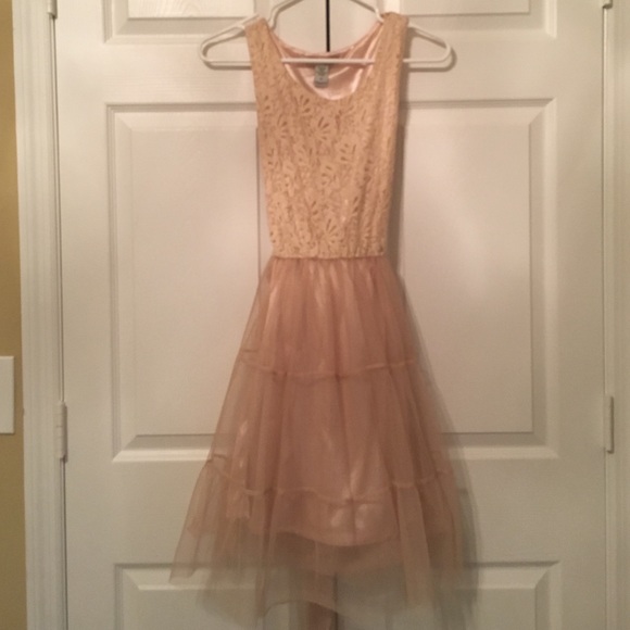 Tank top dress with tulle skirt