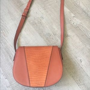 Vince cross body bag.  Burnt orange color.