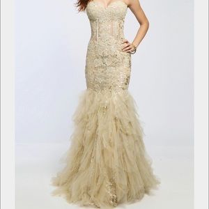 Authentic Gold Jovani Mermaid Dress