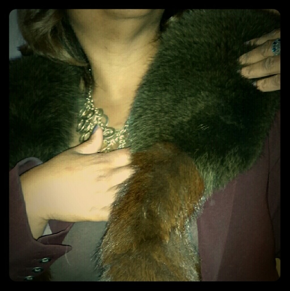 Burgundy luxurious mink wrap valued at  $800