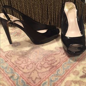 Vince Camuto Black Patent Leather Heels