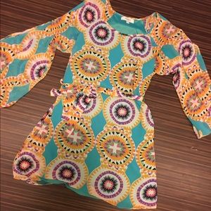 Multicolored Long-Sleeve Dress