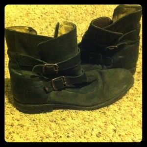 Men's Black Buckle Frye Boot