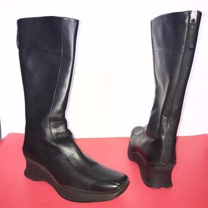 NEW PRADA  WEDGE BOOTS & Dustbag! 39/8.5