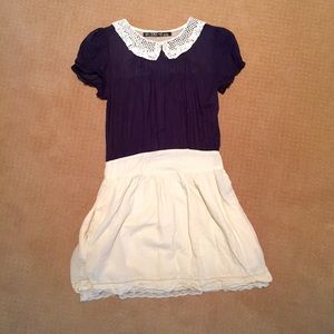 Zara TRF dress with lace trim