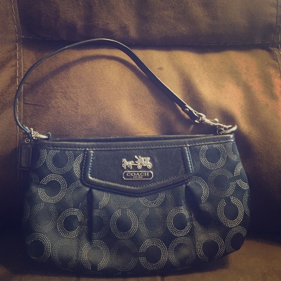 Coach Dot Op Art wristlet, like new!