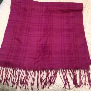 LAUREN Ralph Lauren Berry Plaid Monogram Scarf