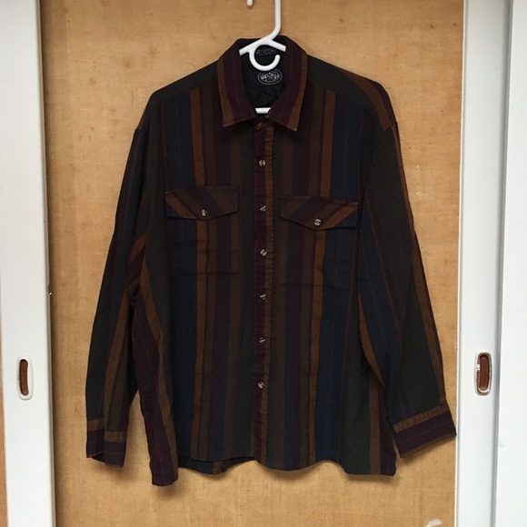 Vintage multi-colored collared button-down shirt