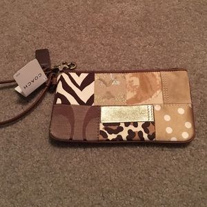 Coach patchwork wristlet