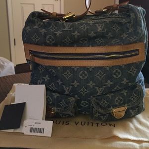 Louis Vuitton Blue Denim GM Shoulder Bag
