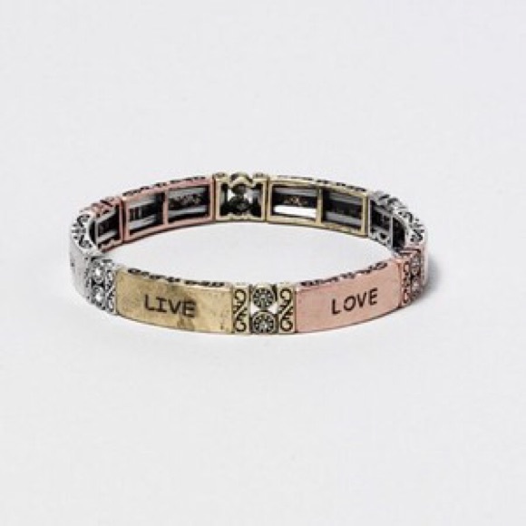 LIVE LAUGH LOVE stretch bracelet