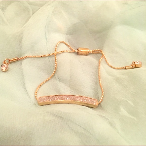 SALE! Delicate Druzy Sliding Knot Bracelet - Picture 2 of 3