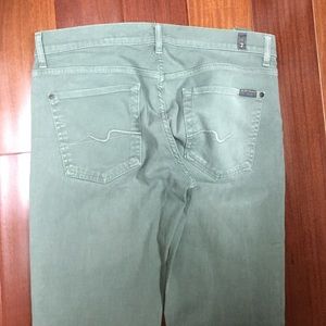 Men's green 7 for all mankind jeans
