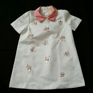 Toddler vintage cream dress