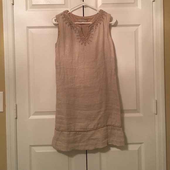SOLD 100% Linen tank top dress