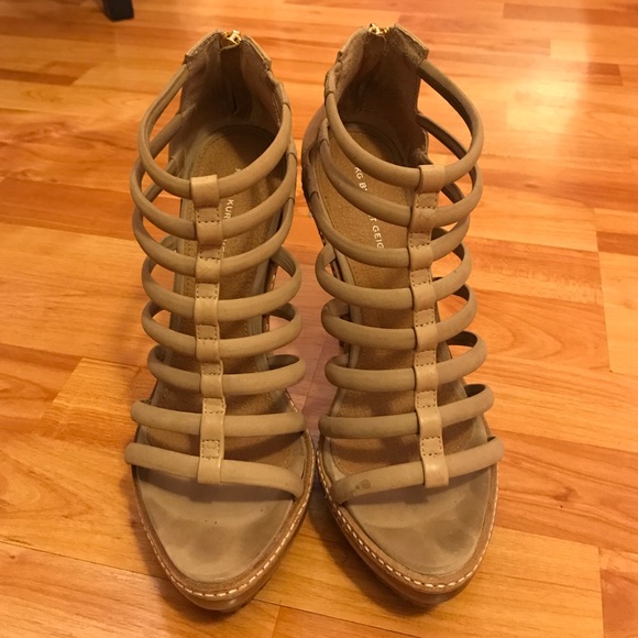 KG by Kurt Geiger Nude Caged Heels