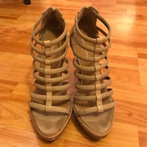 KG by Kurt Geiger Nude Caged Heels