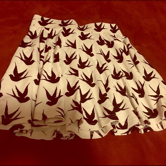 H&M London skater skirt in humming bird print