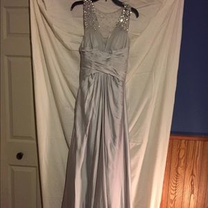 Beautiful floor length grey gown- never worn