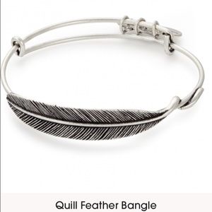 Alex + Ani Silver Quill Feather Bracelet