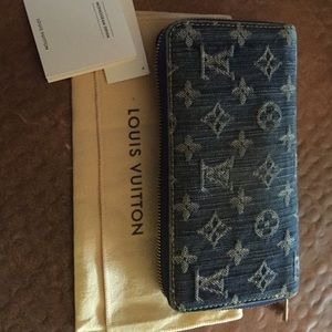 Louis Vuitton Blue Denim Monogram Wallet