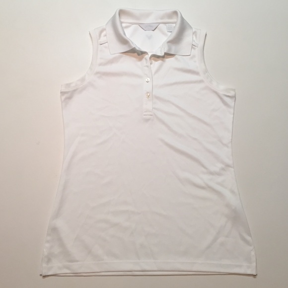 New Callaway white sleeveless golf polo size s