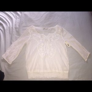 Light embroidered top