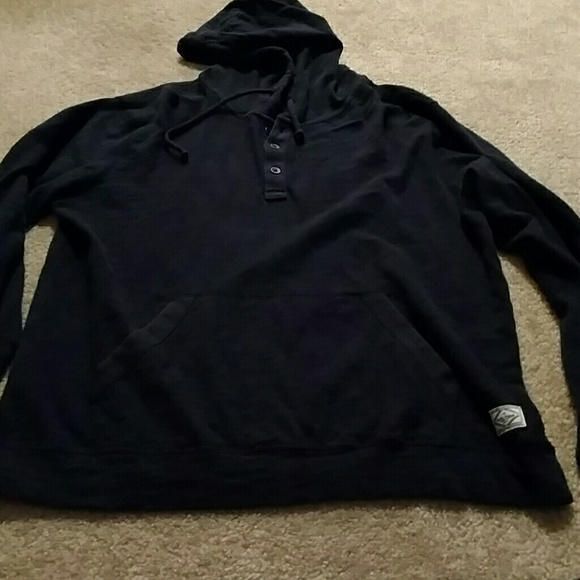 Navy blue hooded long sleeve