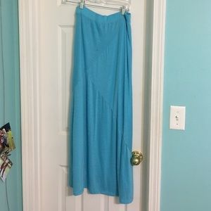 blue maxi skirt