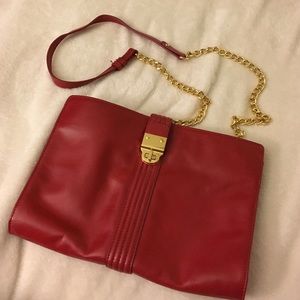 Red Badgley Mischka purse