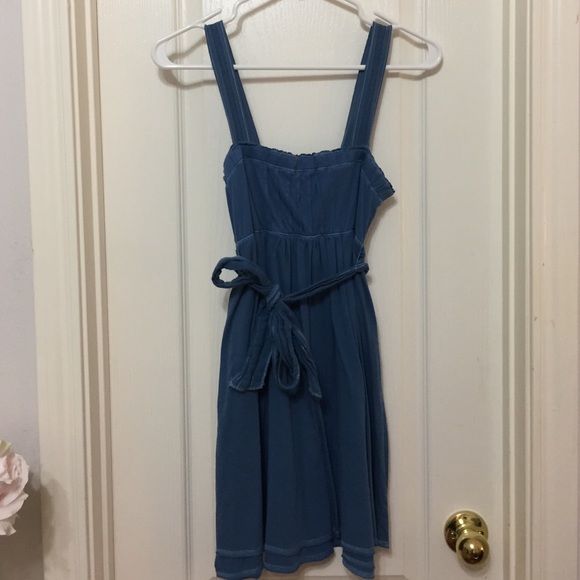 Abercrombie and Fitch blue dress with tie