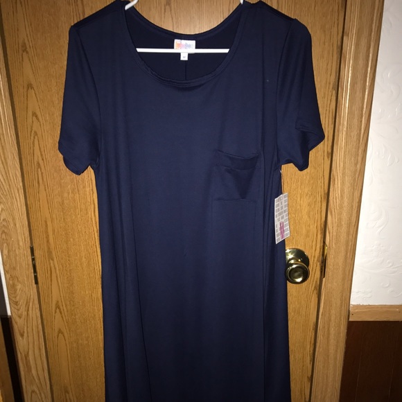 Lularoe med Carly dress navy blue