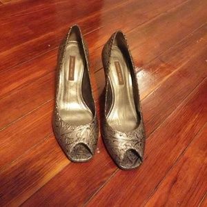 Antonio Melani Metallic Gold Heels