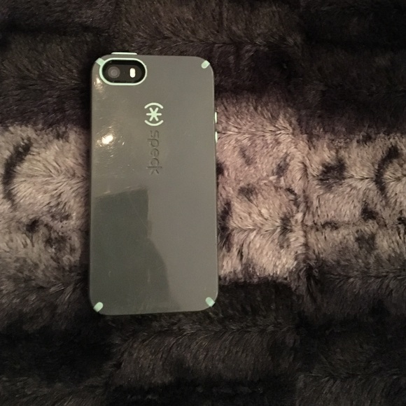 Greyish/navy and aqua speck case for iPhone 5/5s - Picture 4 of 4