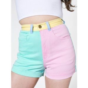 American Apparel Colorblock Shorts
